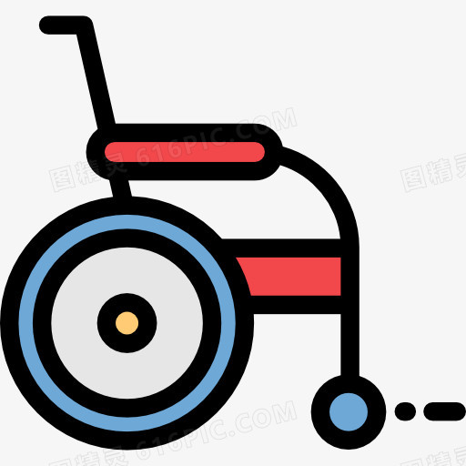 图精灵 免抠元素 卡通手绘 > 一架轮椅