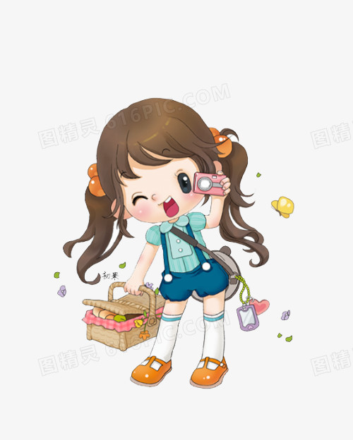 拍照的可爱女孩