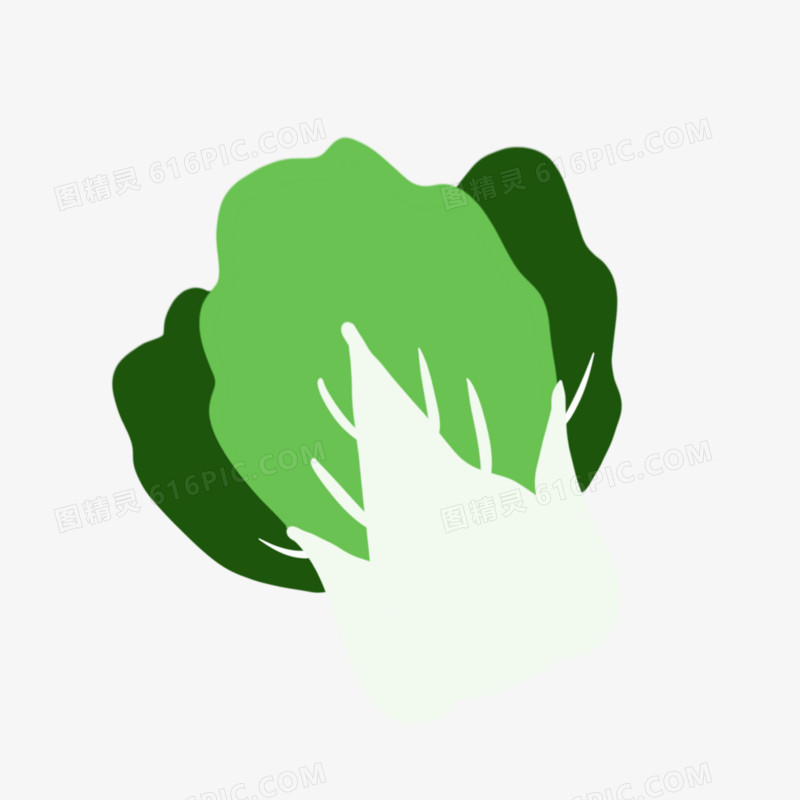 卡通手绘绿色蔬菜素材