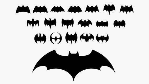 黑白蝙蝠图标设计