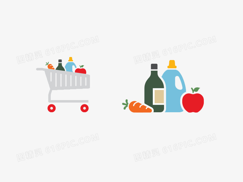 关键词:扁平扁平化卡通h5页面电商卡通网页设计卡通超市购物icon图