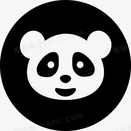 谷歌熊猫圆形符号图标