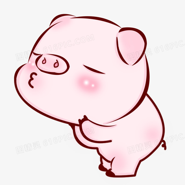 粉色小猪卡通