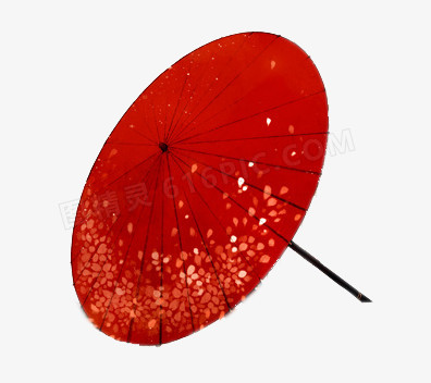 光影斑驳红色小伞