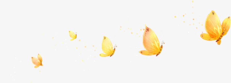 黄色可爱卡通蝴蝶
