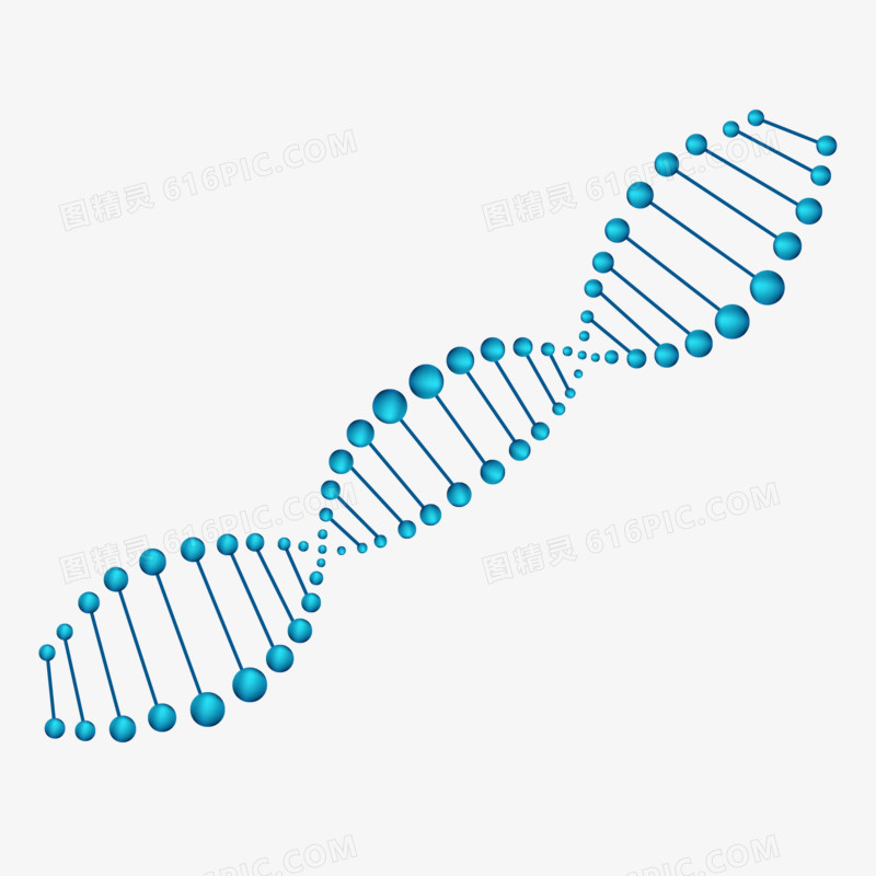 渐变微立体基因链素材