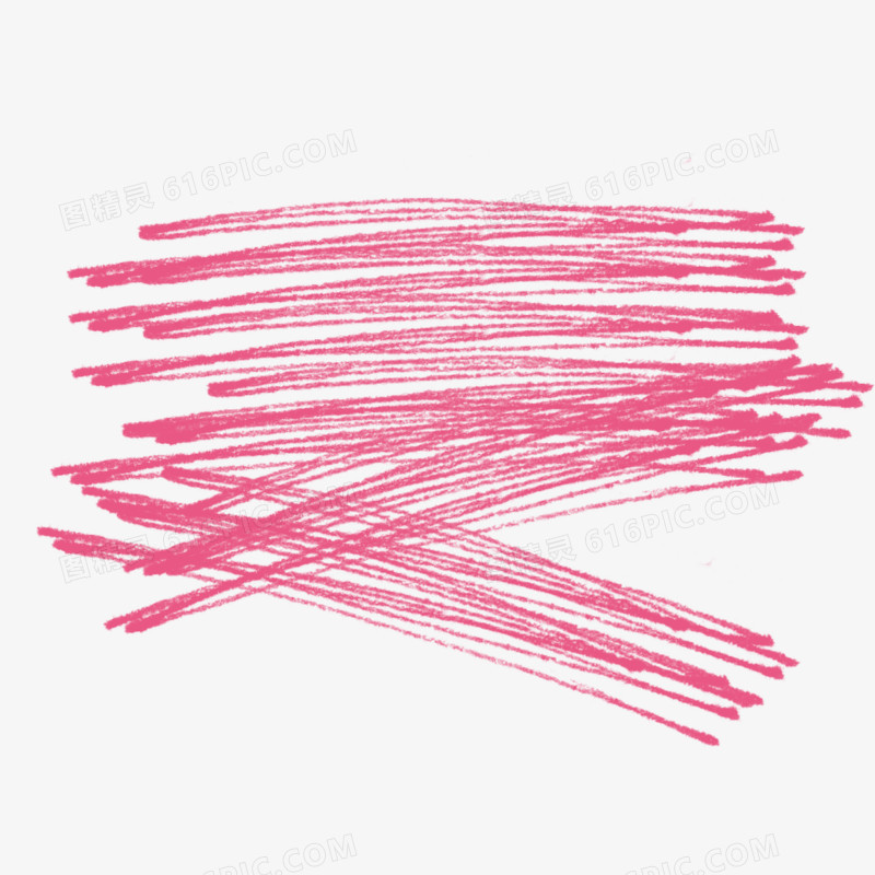 粉笔粉红色线条免抠图案