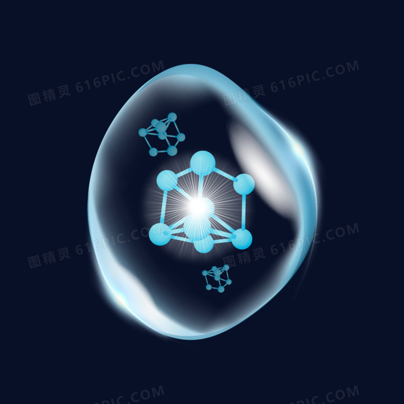 手绘光效分子特效素材