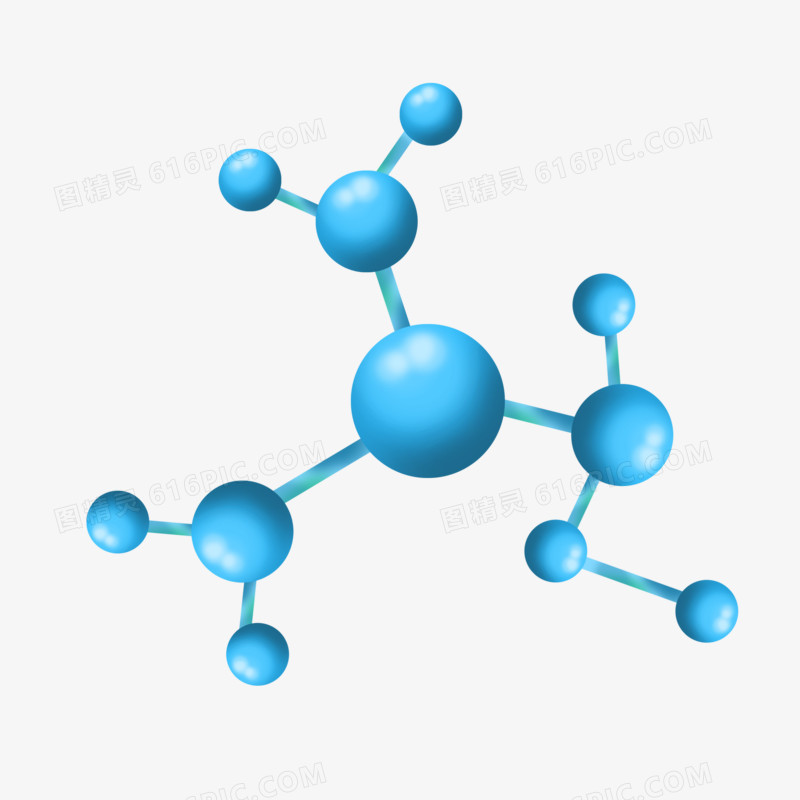 手绘现代科学分子结构素材