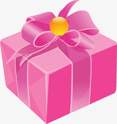 粉红色节日礼品盒