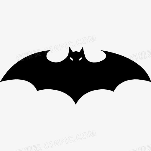 蝙蝠翅膀的轮廓与扩展图标