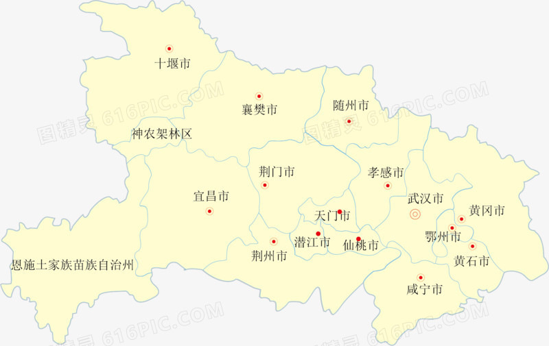 湖北省矢量地图