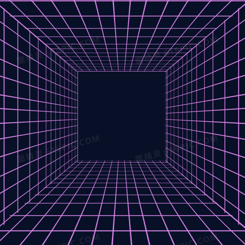 紫色透视网格免抠纹理元素