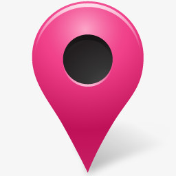 粉红色的地图标记图标