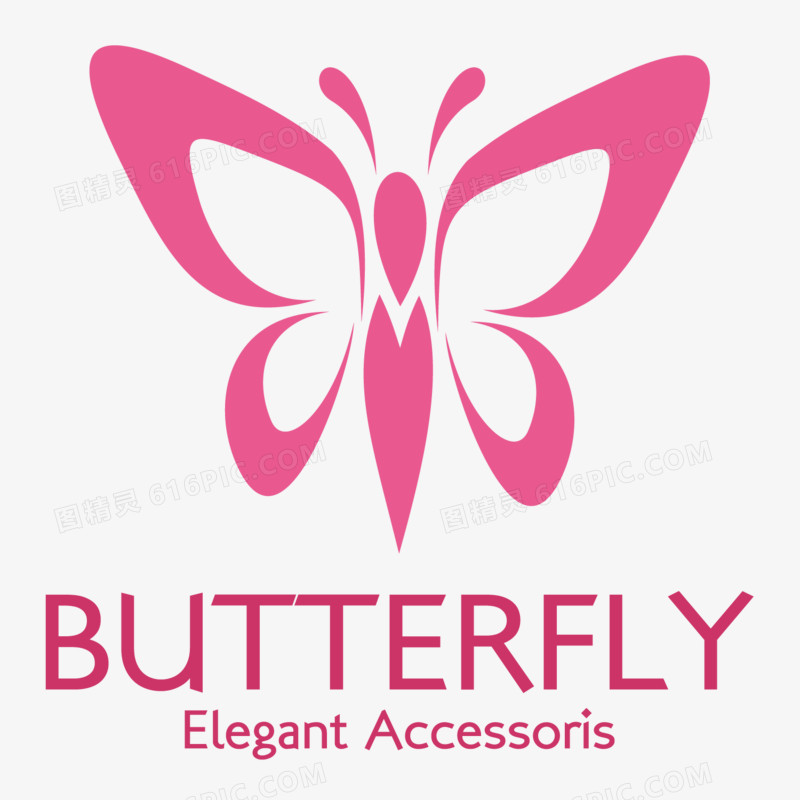 时尚蝴蝶logo设计