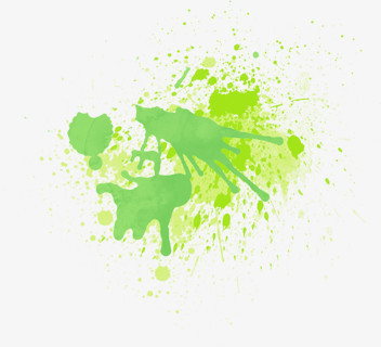 喷溅艺术绿色墨迹设计