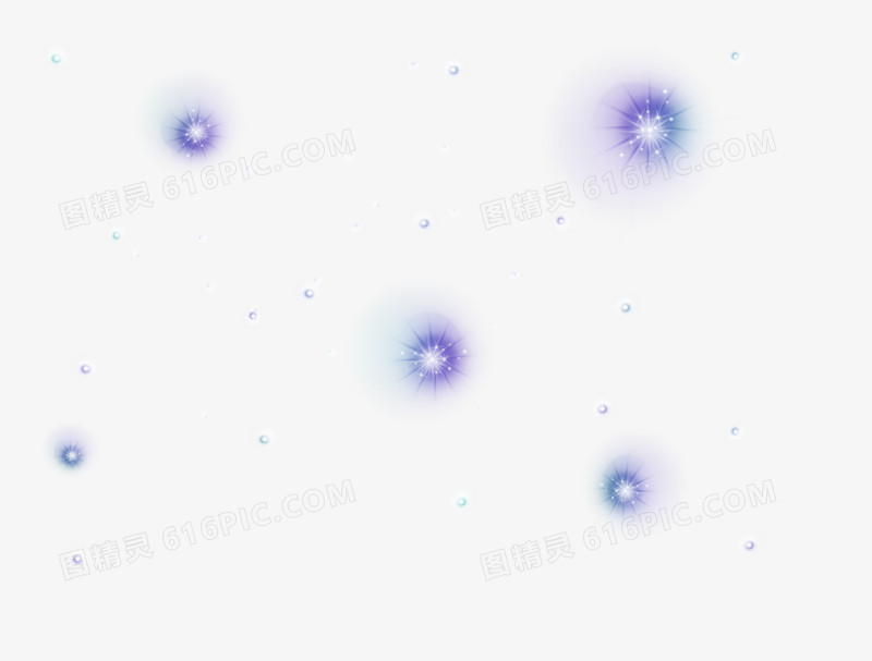 漂浮蓝紫色光