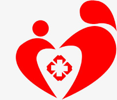 红色创意爱心医院标志
