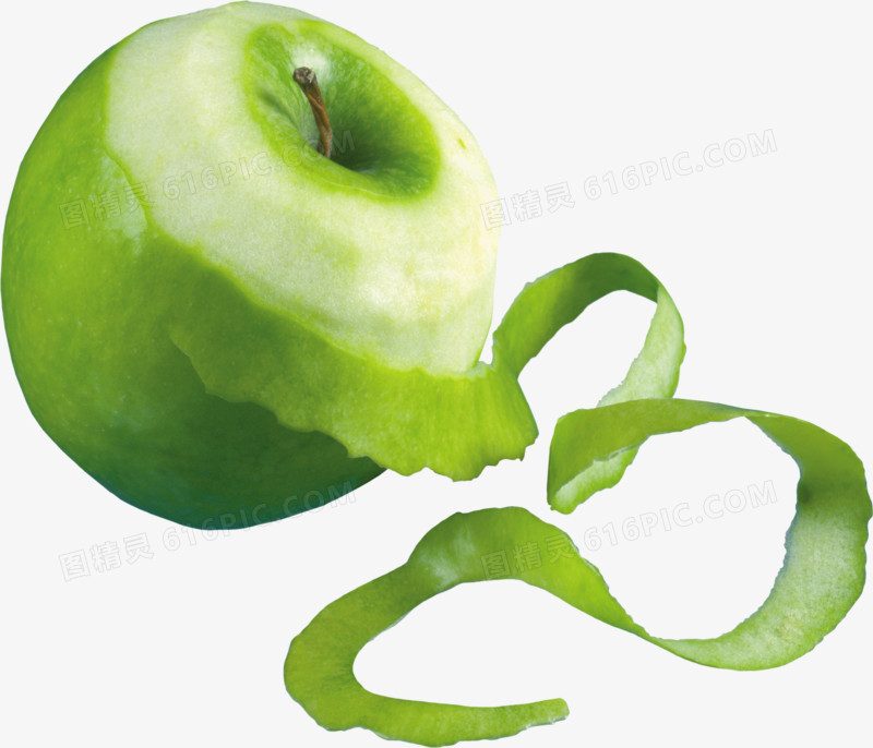 食物图案3d水果剪影 青苹果