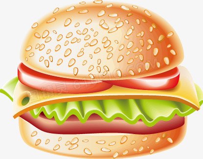 快餐食品汉堡矢量图片