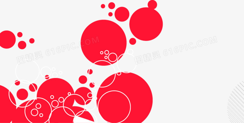 抽象红色几何圆环
