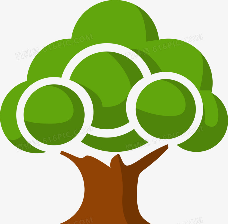 绿色环保 树 logo 设计