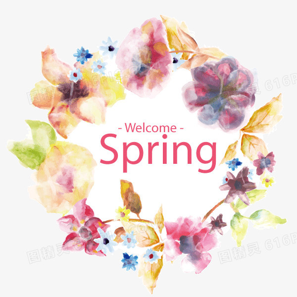 文案背景元素  春天 背景装饰 花卉