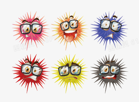各类细菌毛球表情
