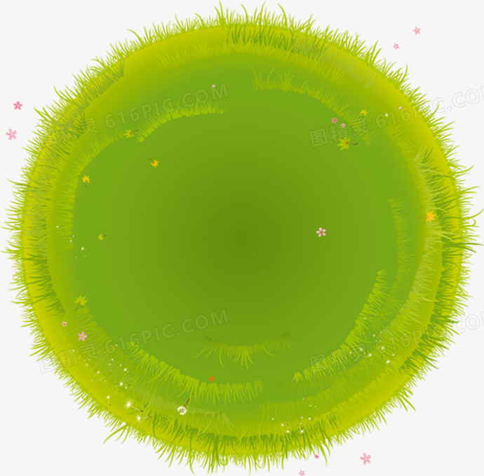 绿色环保草地圆形设计