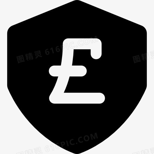英镑的钱保护盾标志图标