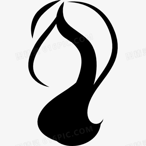 女性头发的形状图标