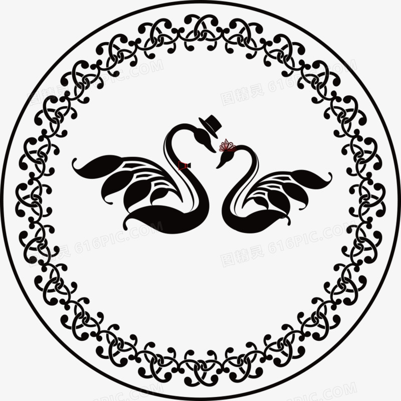 矢量鸳鸯logo