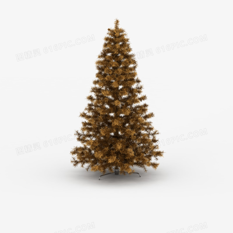金色圣诞树素材图片