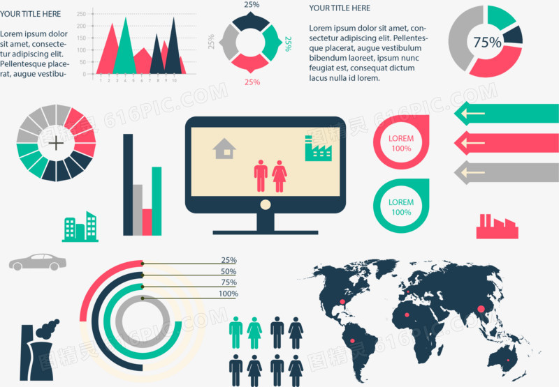 信息图表素材组合