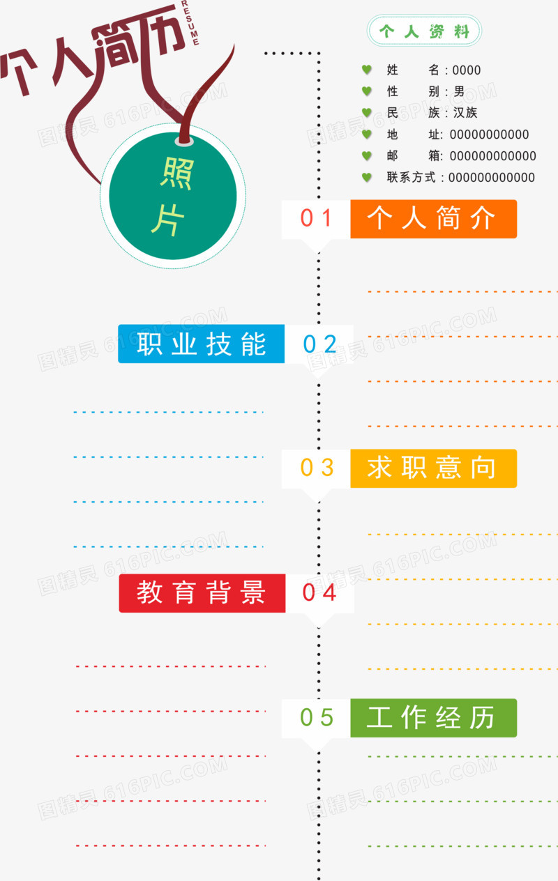 简历模板图片