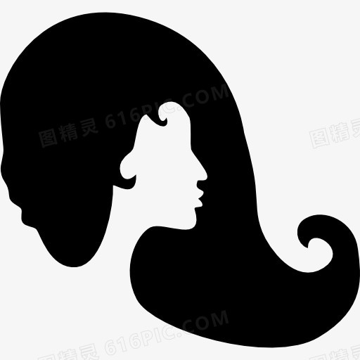 女人的头发图标