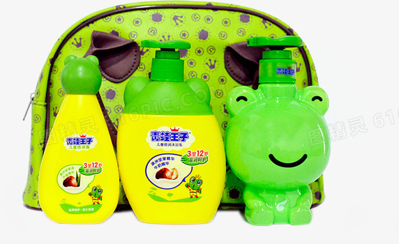 绿色全套安全天然青蛙王子儿童洗护
