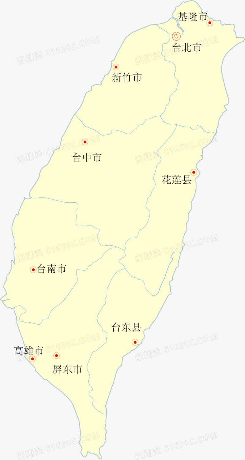 台湾矢量地图
