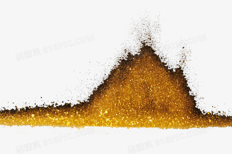 散落的金色散粉免抠PNG图片