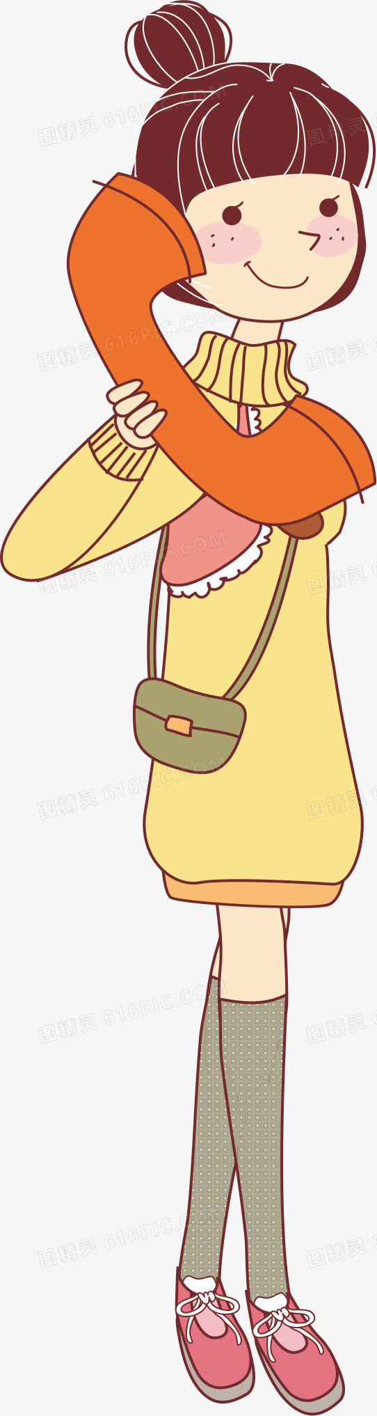 打电话的女孩