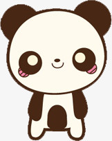 可爱卡通熊猫手绘人物