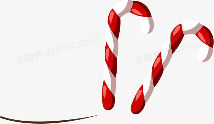 圣诞节元素糖果拐杖