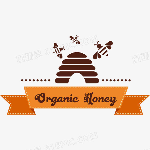 蜂蜜时尚标签矢量素材
