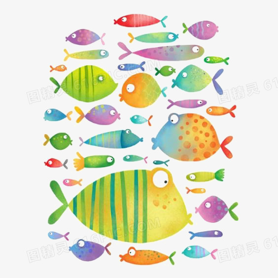 关键词:鱼彩色海洋可爱搞怪插画手绘卡通图精灵为您提供卡通可爱小鱼