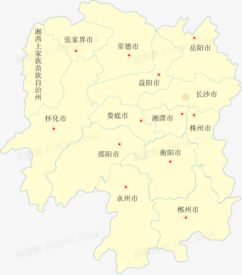 湖南省矢量地图