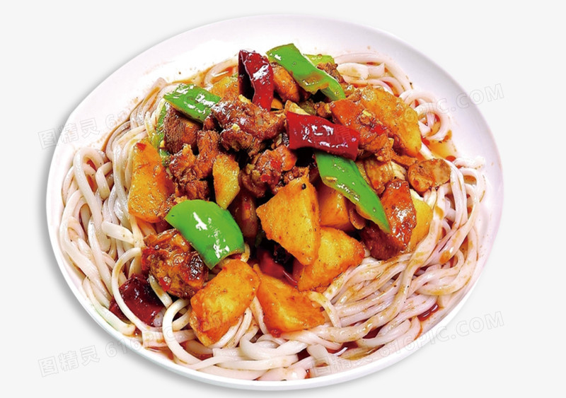 大盘鸡拌面