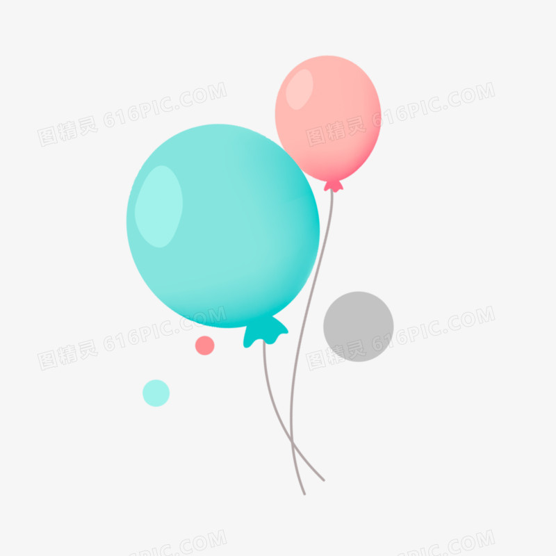 卡通矢量气球免抠素材