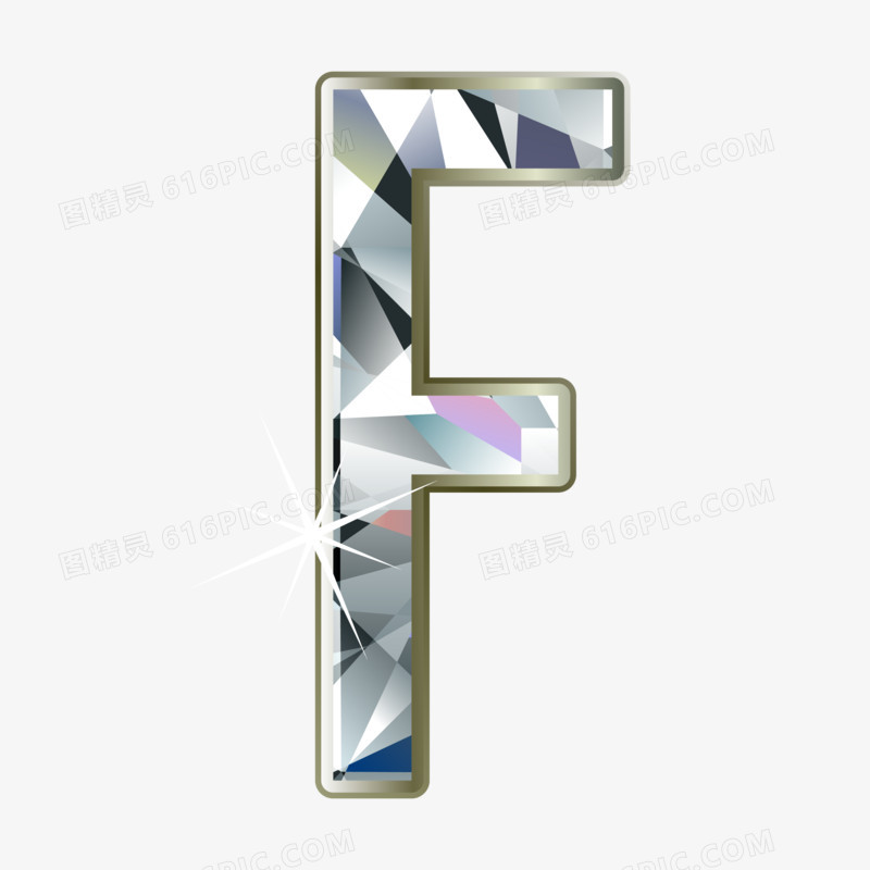钻石英文字母F