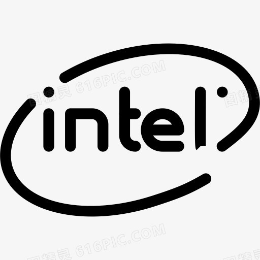 CPU硬件英特尔线图标标志处理器标志