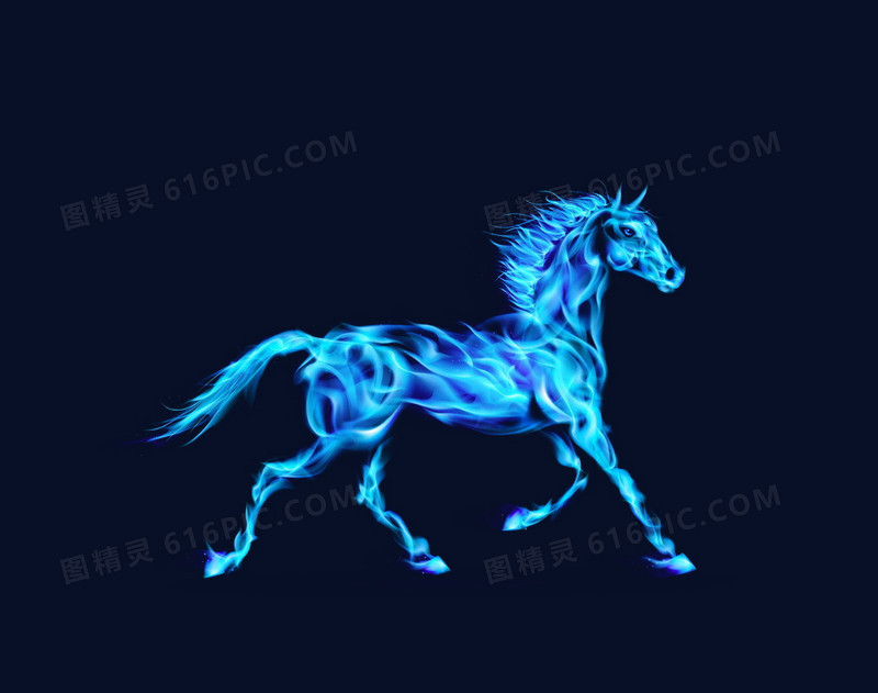 蓝色火焰马